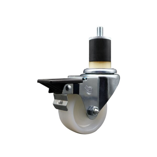 3'' Nylon Swivel 1-7/8'' Expanding Stem Caster with Brake